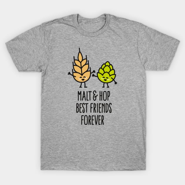 Malt hop BFF hipster couples beer friends men T-Shirt by LaundryFactory